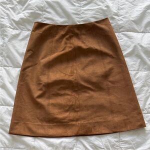 Babaton Aritzia Brown Suede Skirt